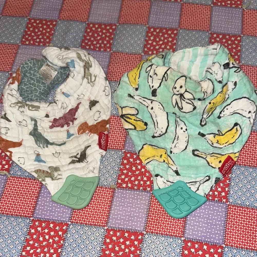 Colorful Kids Nuby Bibs with Teethers